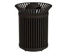 Windsor Trash Receptacle - WNTR-36-Gunmetal with Dome Lid